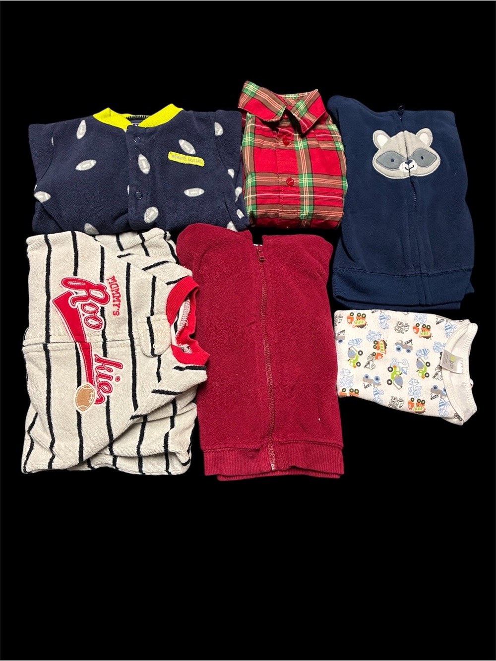 Mixed Baby Boy Clothing Bundle - Navy, Red, Cream, Plaid